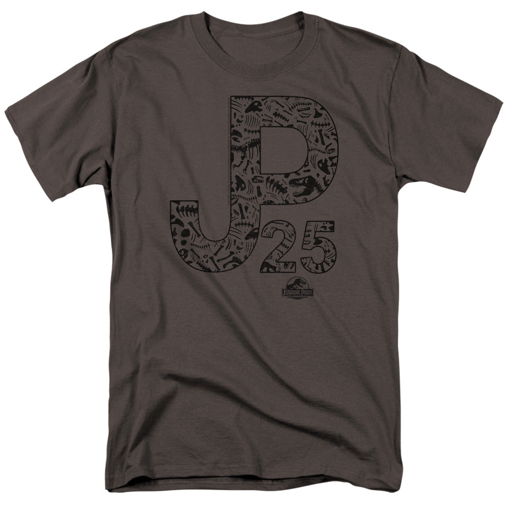 AN OFFCIALLY LICENSED JURASSIC PARK JP25 MEN'S REGULAR FIT T-SHIRT CHARCOAL