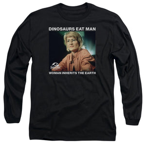 AN OFFCIALLY LICENSED JURASSIC PARK INHERIT MEN'S LONG SLEEVE T-SHIRT BLACK