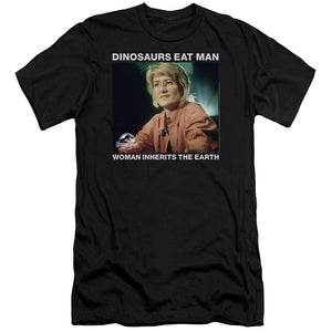 AN OFFCIALLY LICENSED JURASSIC PARK INHERIT MEN'S PREMIUM SLIM FIT T-SHIRT BLACK
