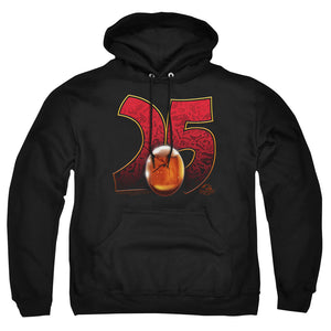 AN OFFCIALLY LICENSED JURASSIC PARK AMBER ADULT UNISEX PULLOVER HOODIE BLACK