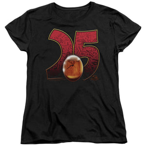 AN OFFCIALLY LICENSED JURASSIC PARK AMBER WOMEN'S REGULAR FIT T-SHIRT BLACK