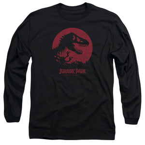 AN OFFCIALLY LICENSED JURASSIC PARK T-REX SPHERE MEN'S LONG SLEEVE T-SHIRT BLACK