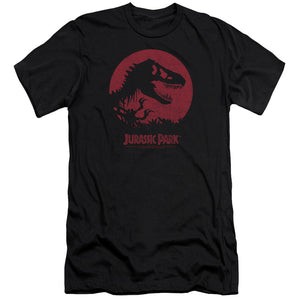 AN OFFCIALLY LICENSED JURASSIC PARK T-REX SPHERE MEN'S PREMIUM SLIM FIT T-SHIRT BLACK