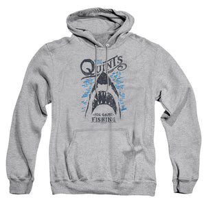 AN OFFCIALLY LICENSED JAWS BIG GAME FISHING ADULT UNISEX PULLOVER HOODIE ATHLETIC HEATHER