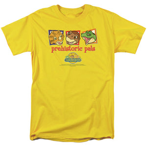 AN OFFCIALLY LICENSED LAND BEFORE TIME PREHISTORIC PALS MEN'S REGULAR FIT T-SHIRT YELLOW