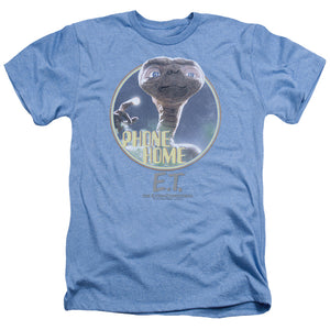 AN OFFCIALLY LICENSED ET PHONE HOME MEN'S HEATHER T-SHIRT LIGHT BLUE