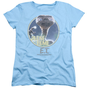 AN OFFCIALLY LICENSED ET PHONE HOME WOMEN'S REGULAR FIT T-SHIRT LIGHT BLUE