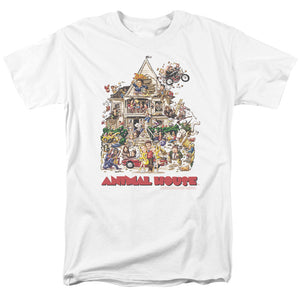 AN OFFCIALLY LICENSED ANIMAL HOUSE POSTER ART MEN'S REGULAR FIT T-SHIRT WHITE