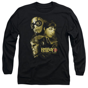 AN OFFCIALLY LICENSED HELLBOY II UNGODLY CREATURES MEN'S LONG SLEEVE T-SHIRT BLACK