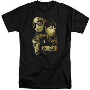 AN OFFCIALLY LICENSED HELLBOY II UNGODLY CREATURES MEN'S TALL FIT T-SHIRT BLACK
