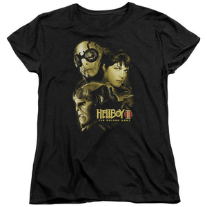 AN OFFCIALLY LICENSED HELLBOY II UNGODLY CREATURES WOMEN'S REGULAR FIT T-SHIRT BLACK