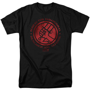 AN OFFCIALLY LICENSED HELLBOY II BPRD LOGO MEN'S REGULAR FIT T-SHIRT BLACK