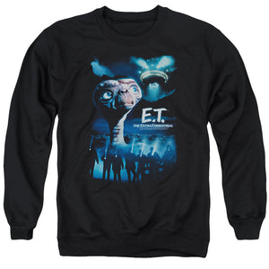 AN OFFCIALLY LICENSED ET GOING HOME ADULT UNISEX CREWNECK SWEATSHIRT BLACK