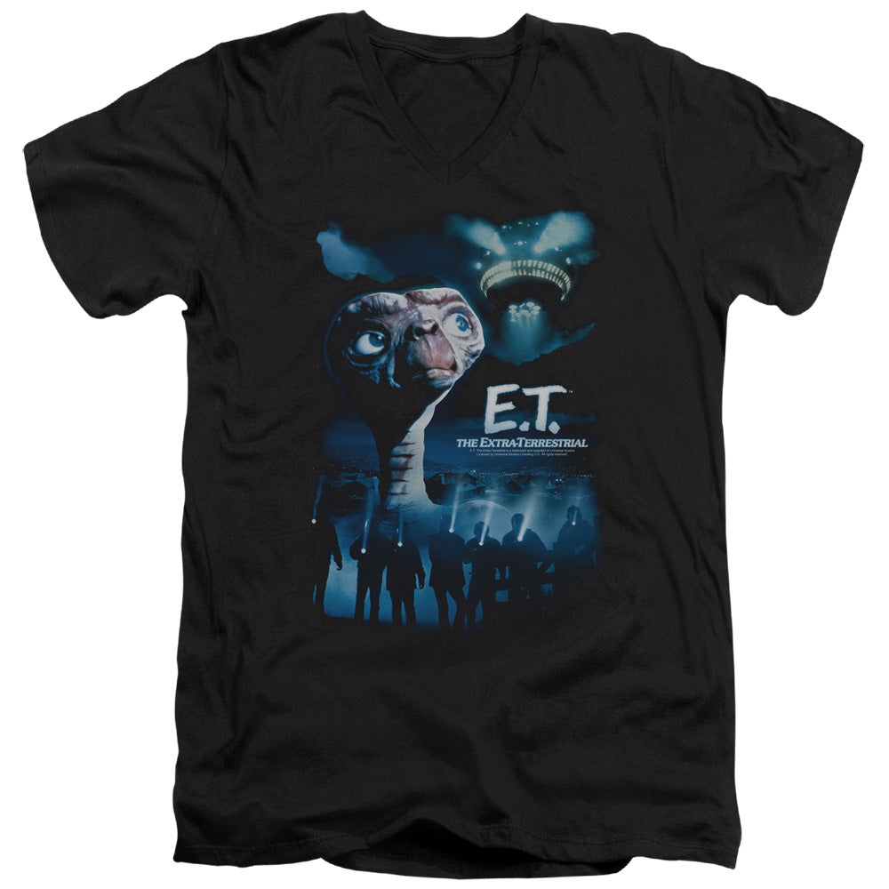 AN OFFCIALLY LICENSED ET GOING HOME MEN'S V-NECK T-SHIRT BLACK