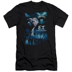AN OFFCIALLY LICENSED ET GOING HOME MEN'S PREMIUM SLIM FIT T-SHIRT BLACK