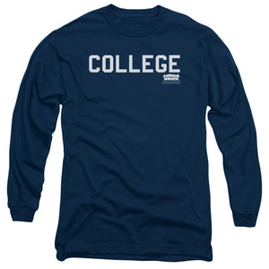 AN OFFCIALLY LICENSED ANIMAL HOUSE COLLEGE MEN'S LONG SLEEVE T-SHIRT NAVY