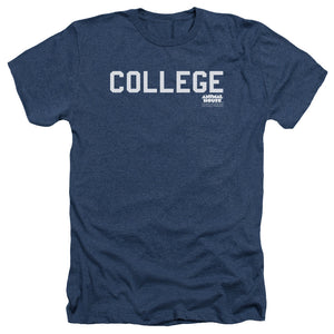 AN OFFCIALLY LICENSED ANIMAL HOUSE COLLEGE MEN'S HEATHER T-SHIRT NAVY