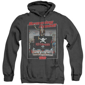 AN OFFCIALLY LICENSED ANIMAL HOUSE RAMMING SPEED ADULT UNISEX HEATHER PULLOVER HOODIE BLACK