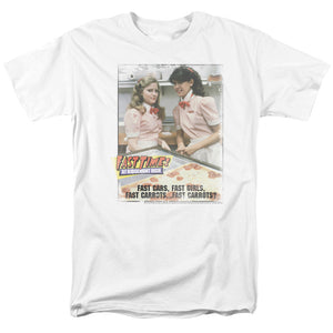 AN OFFCIALLY LICENSED FAST TIMES RIDGEMONT HIGH FAST CARROTS MEN'S REGULAR FIT T-SHIRT WHITE