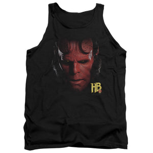 AN OFFCIALLY LICENSED HELLBOY II HELLBOY HEAD ADULT UNISEX TANK TOP BLACK