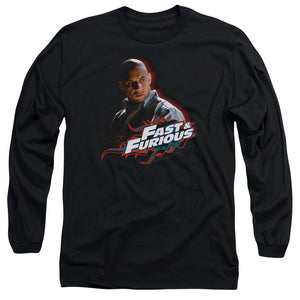 AN OFFCIALLY LICENSED FAST AND THE FURIOUS TORETTO MEN'S LONG SLEEVE T-SHIRT BLACK