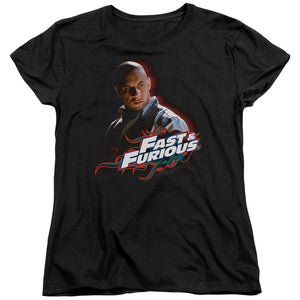 AN OFFCIALLY LICENSED FAST AND THE FURIOUS TORETTO WOMEN'S REGULAR FIT T-SHIRT BLACK