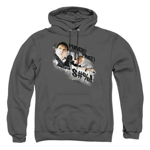 AN OFFCIALLY LICENSED HOT FUZZ PUNCH THAT ADULT UNISEX PULLOVER HOODIE CHARCOAL