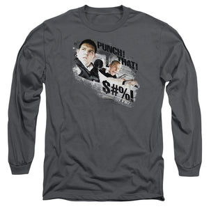 AN OFFCIALLY LICENSED HOT FUZZ PUNCH THAT MEN'S LONG SLEEVE T-SHIRT CHARCOAL