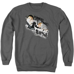 AN OFFCIALLY LICENSED HOT FUZZ PUNCH THAT ADULT UNISEX CREWNECK SWEATSHIRT CHARCOAL