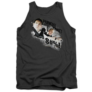 AN OFFCIALLY LICENSED HOT FUZZ PUNCH THAT ADULT UNISEX TANK TOP CHARCOAL