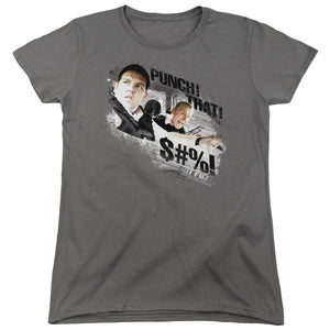 AN OFFCIALLY LICENSED HOT FUZZ PUNCH THAT WOMEN'S REGULAR FIT T-SHIRT CHARCOAL