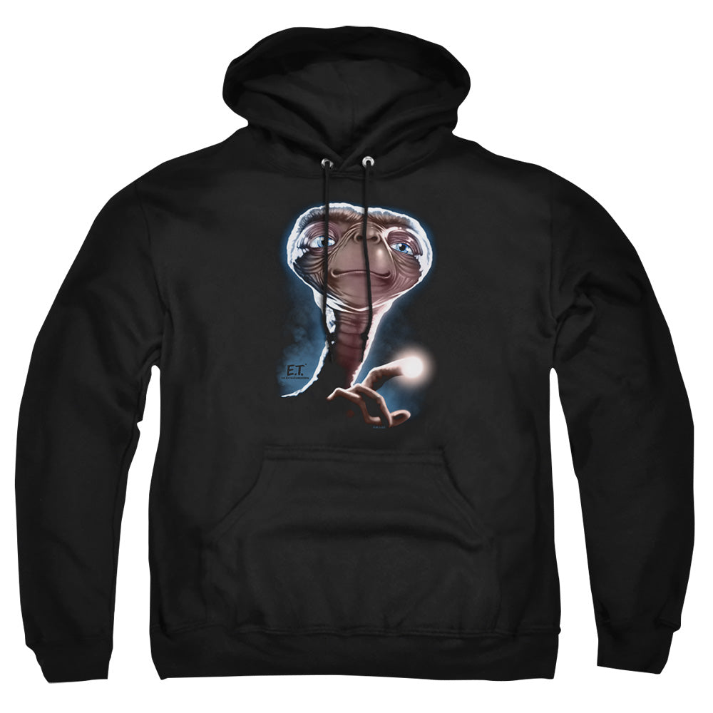 AN OFFCIALLY LICENSED ET PORTRAIT ADULT UNISEX PULLOVER HOODIE BLACK