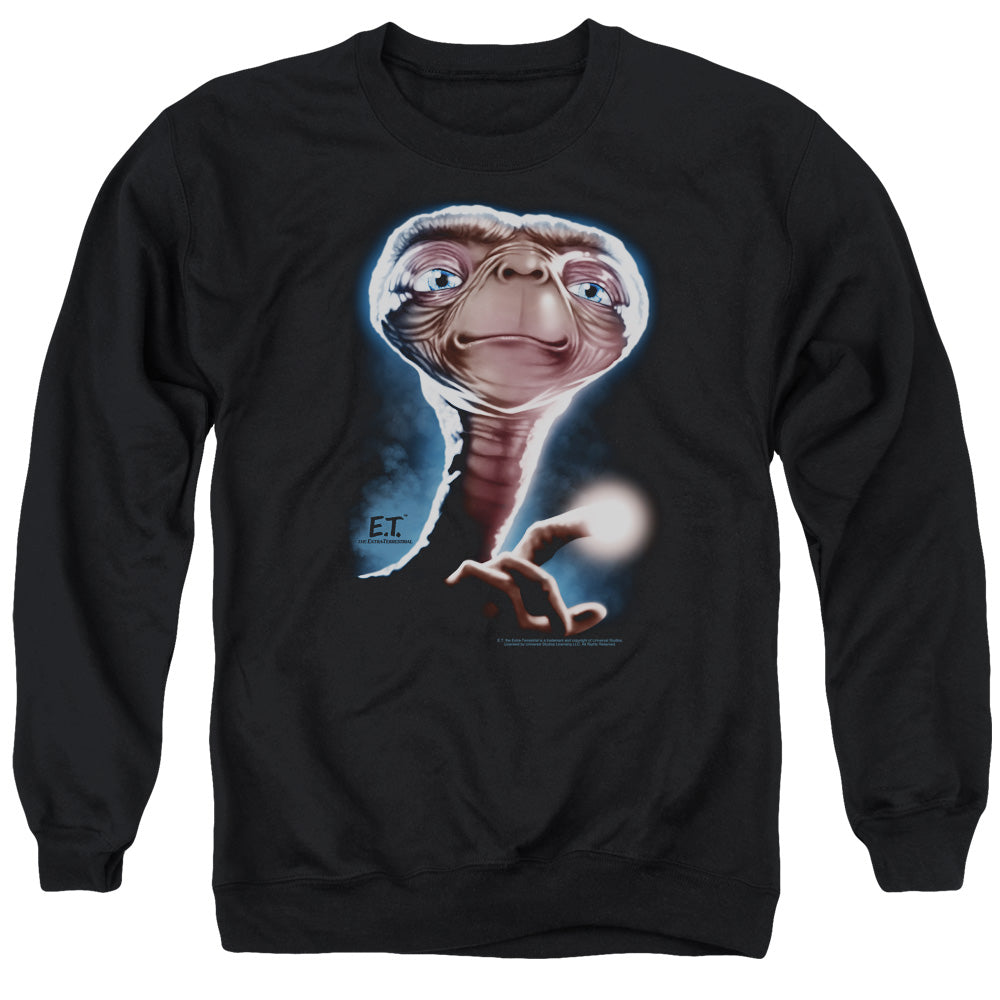 AN OFFCIALLY LICENSED ET PORTRAIT ADULT UNISEX CREWNECK SWEATSHIRT BLACK