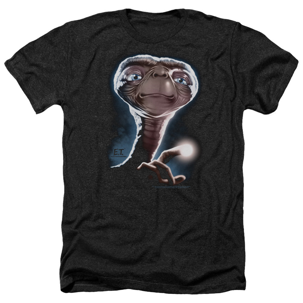 AN OFFCIALLY LICENSED ET PORTRAIT MEN'S HEATHER T-SHIRT CHARCOAL