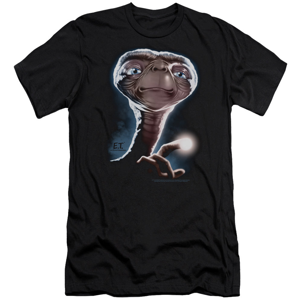AN OFFCIALLY LICENSED ET PORTRAIT MEN'S PREMIUM SLIM FIT T-SHIRT BLACK
