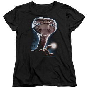 AN OFFCIALLY LICENSED ET PORTRAIT WOMEN'S REGULAR FIT T-SHIRT BLACK