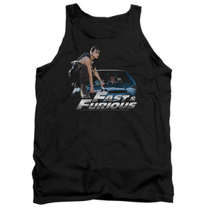 AN OFFCIALLY LICENSED FAST AND THE FURIOUS CAR RIDE ADULT UNISEX TANK TOP BLACK