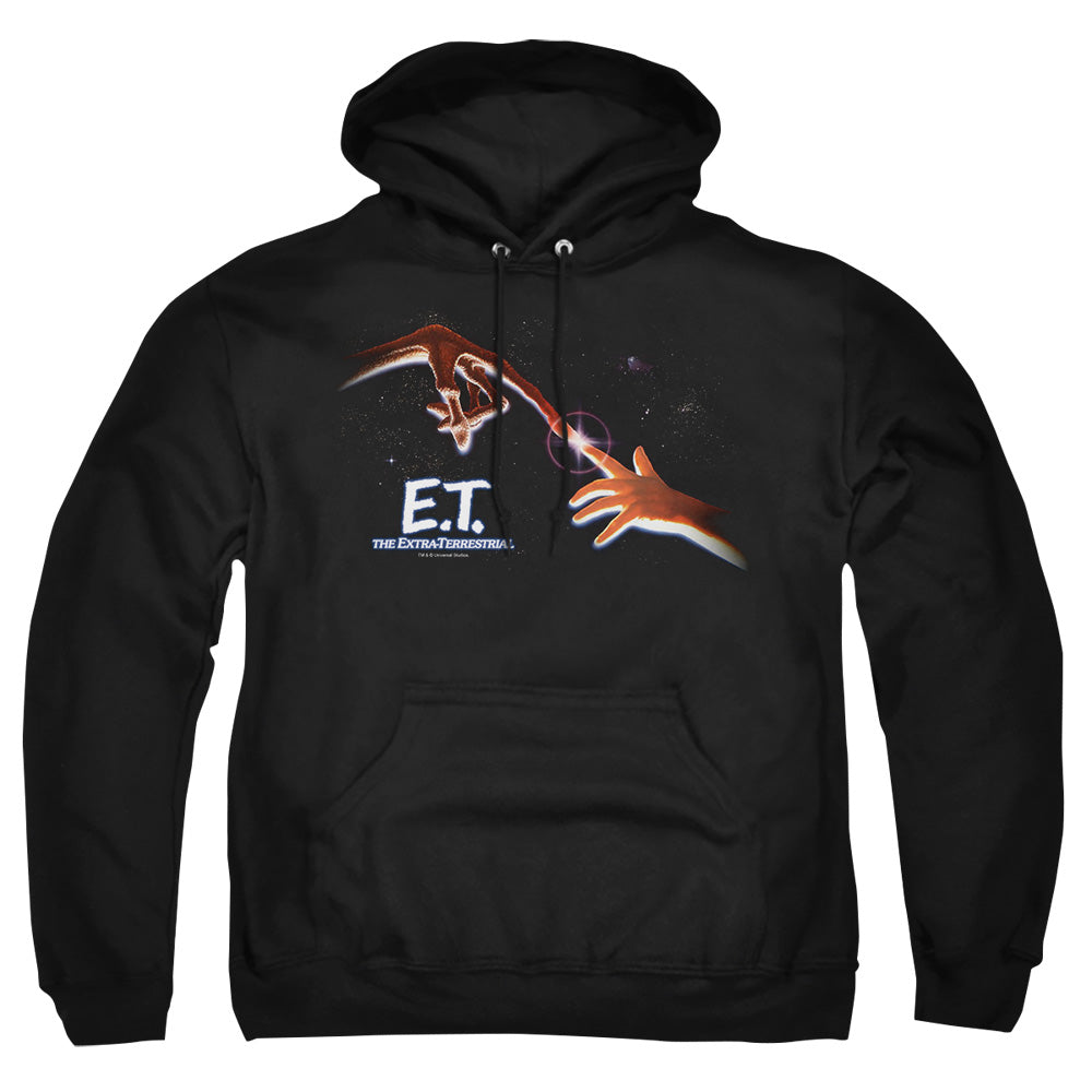 AN OFFCIALLY LICENSED ET POSTER ADULT UNISEX PULLOVER HOODIE BLACK