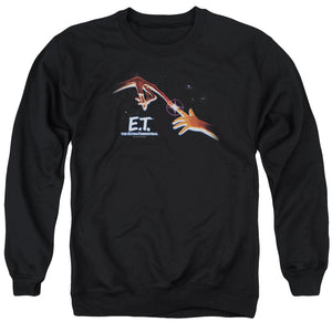 AN OFFCIALLY LICENSED ET POSTER ADULT UNISEX CREWNECK SWEATSHIRT BLACK