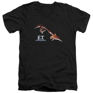 AN OFFCIALLY LICENSED ET POSTER MEN'S V-NECK T-SHIRT BLACK
