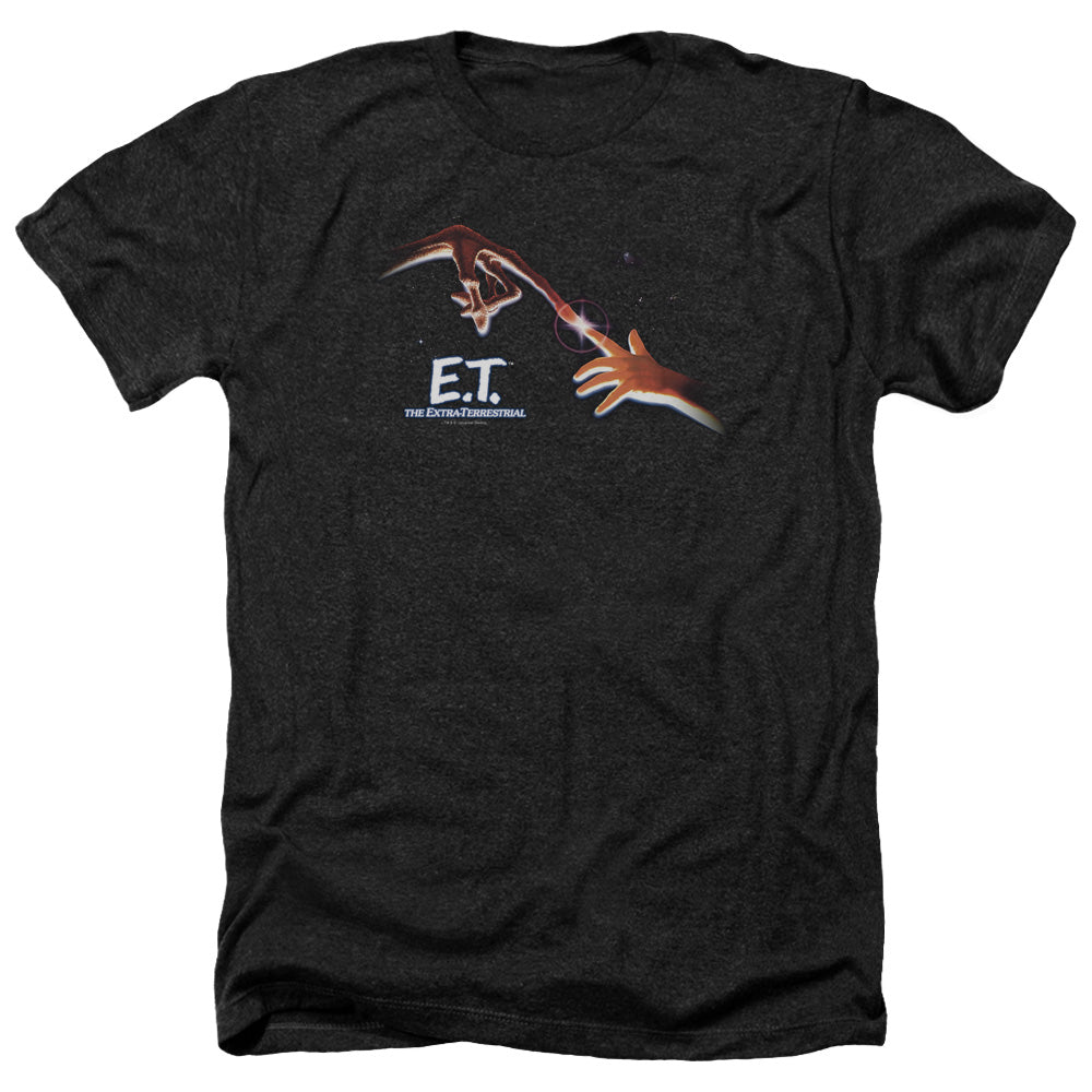 AN OFFCIALLY LICENSED ET POSTER MEN'S HEATHER T-SHIRT CHARCOAL