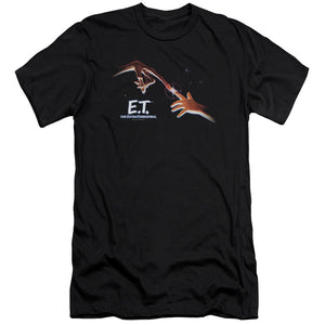 AN OFFCIALLY LICENSED ET POSTER MEN'S PREMIUM SLIM FIT T-SHIRT BLACK