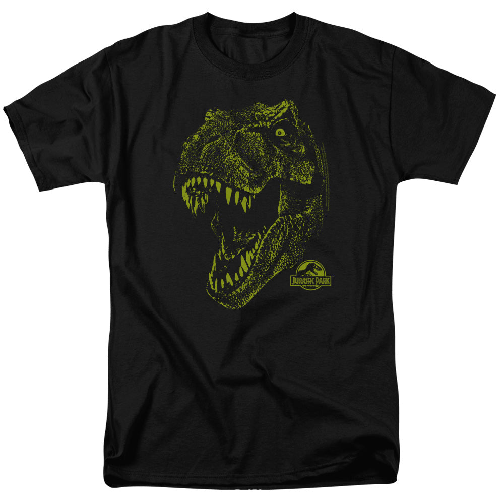 AN OFFCIALLY LICENSED JURASSIC PARK REX MOUNT MEN'S REGULAR FIT T-SHIRT BLACK