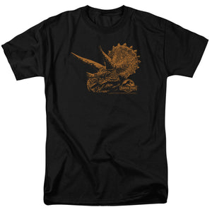 AN OFFCIALLY LICENSED JURASSIC PARK TRI MOUNT MEN'S REGULAR FIT T-SHIRT BLACK