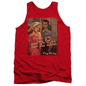 AN OFFCIALLY LICENSED CRY BABY KISS ME ADULT UNISEX TANK TOP RED