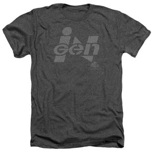 AN OFFCIALLY LICENSED JURASSIC PARK INGEN LOGO MEN'S HEATHER T-SHIRT CHARCOAL