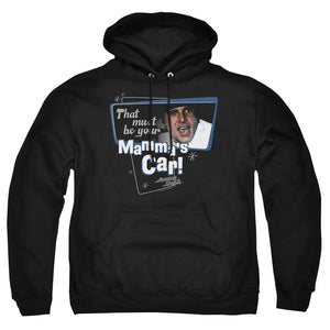 AN OFFCIALLY LICENSED AMERICAN GRAFITTI MAMMAS CAR ADULT UNISEX PULLOVER HOODIE BLACK