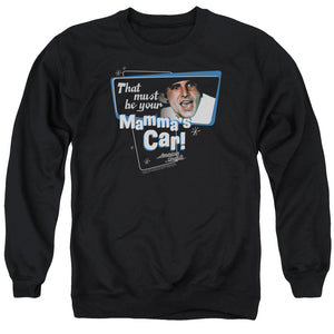 AN OFFCIALLY LICENSED AMERICAN GRAFITTI MAMMAS CAR ADULT UNISEX CREWNECK SWEATSHIRT BLACK