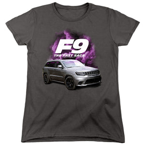 AN OFFCIALLY LICENSED FAST AND THE FURIOUS 9 JEEP WOMEN'S REGULAR FIT T-SHIRT BLACK