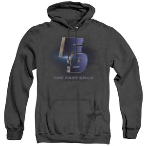 AN OFFCIALLY LICENSED FAST AND THE FURIOUS 9 F9 POSTER LOGO ADULT UNISEX HEATHER PULLOVER HOODIE BLACK